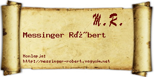 Messinger Róbert névjegykártya